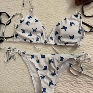 trendy swimsuit with butterflies